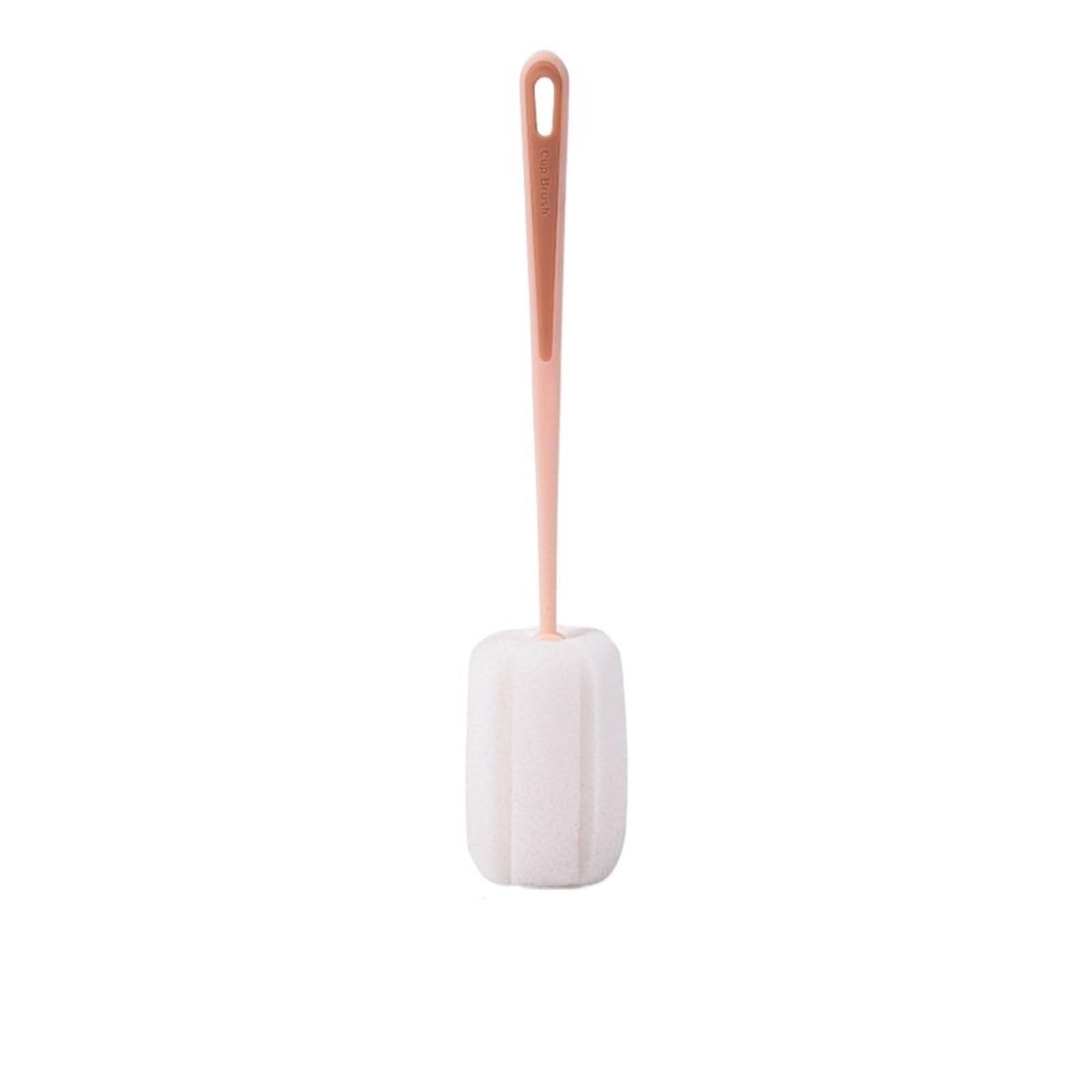 bottle brush Cup Brush Clean Long Handle Bottle No Dead Angle Remove Tea Stain Sponge Small(Pink)