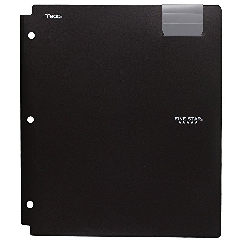 Five Star 4 Pocket Folder, Plastic, High Capacity, Folders With Pockets, Color Selected For You, 1 Count (33190) #TOP6