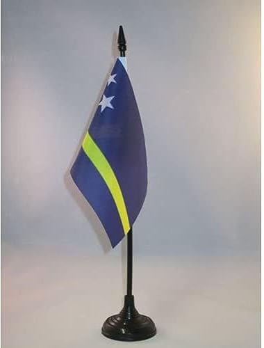 Miniatura 251 de Bandera de mesa Colombia 5'' x 8'' - Bandera de escritorio colombiana 8.3 x 5.5 in - Barra y base de plástico negro - AZ FLAG