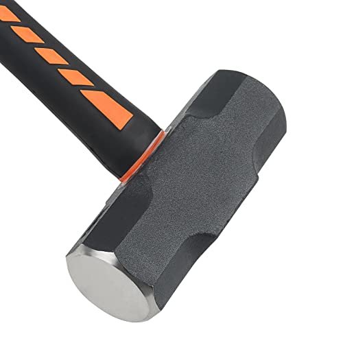 MUKCHAP 1.8kg/4lbs Club Hammer, Sledgehammers Lump Drilling Hammer with Fibreglass Handle for Gardening, Camping, Rock - Image 4