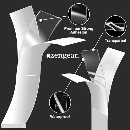 aZengear Double Sided Body Tape for Clothes, Hijab, Dress (104 Strip Pack) - Transparent, Clear, Strong Adhesion For All Skin Types and Fashion Clothing Fabrics2