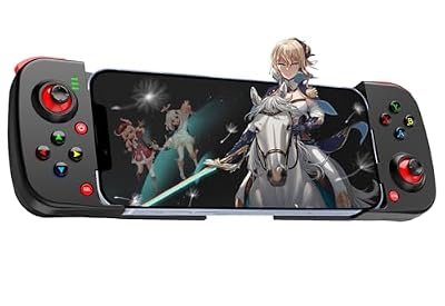 Megadream Mobile Game Controller Gamepad for iPhone iOS Android PC: Works with iPhone 17/16/15/14/13/12/11, iPad, Samsung Galaxy, TCL, Tablet, Call of Duty, Diablo Immortal - Directly Play (Black)
