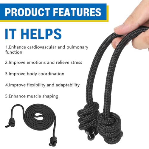 Image of Proberos 2.7m Fitness Flow Rope for Strength, Coordination, Balance and Cardio Training SkippingRope for Agility, Endurance Building, and Full-Body Home or Outdoor Workouts