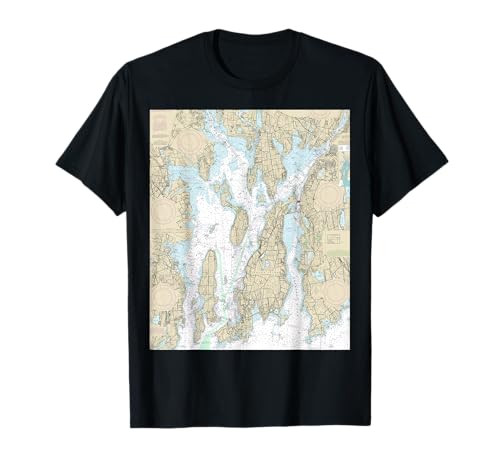 Nautical Chart - Narragansett Bay T-Shirt