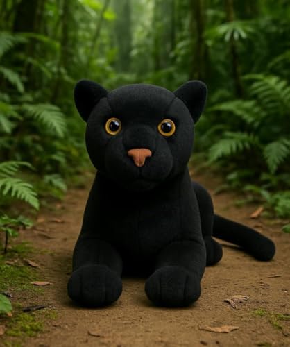 Image of Tickles Black Panther Animal Soft Stuffed Plush Toy for Kids (Size: 43 cm)