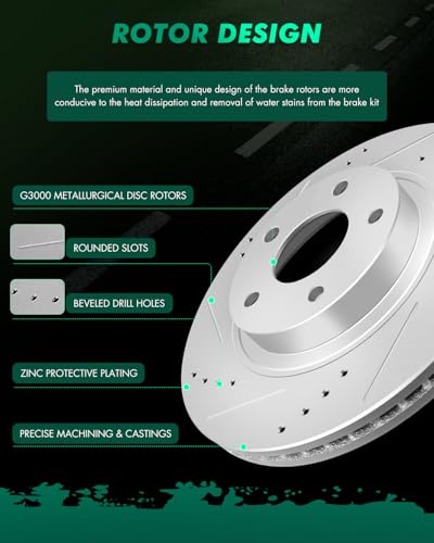 Image of SCITOO Front Disc Brake Rotors Kits Brakes Kits:31306