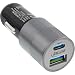 Produktbild InLine 31502S USB KFZ Stromadapter Quick Charge 3.0, 12/24VDC zu 5V DC/3A, USB-A + USB Typ-C, schwarz