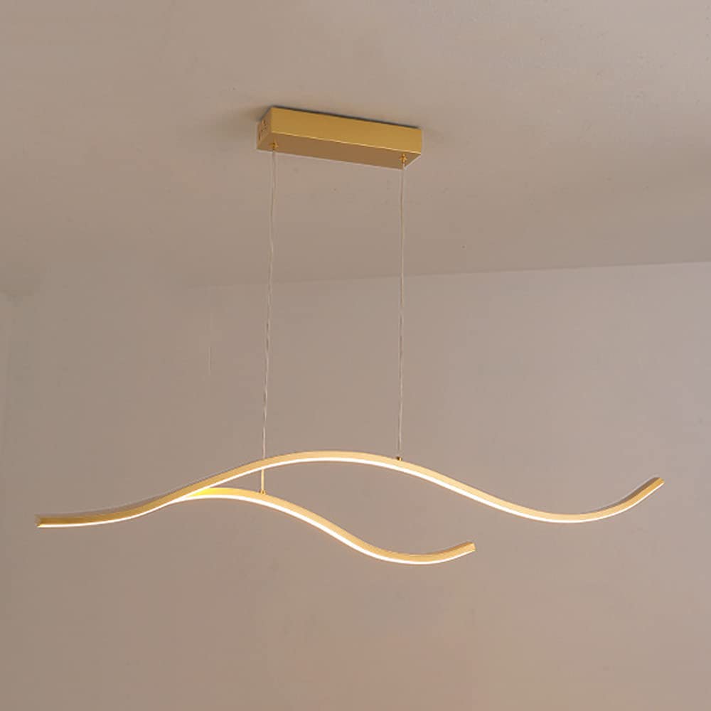 SXECAEPS Modern creative chandelier Modern Linear Pendant Light Fixture Adjustable LED Hanging For Dining Room Living Kitchen Stepless Dimmable With Remote Control