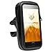 Produktbild Mobilefox 360° Fahrrad Motorrad Lenkerhalterung Handyhalter wasserresistent passend für Samsung Galaxy J3 J7 Schwarz - Handytasche mit Klemmhalterung