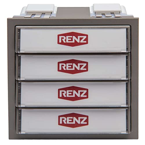 Preisvergleich Produktbild RENZ Tastenmodul mit 4 Klingeltaster-Graualuminium (RAL 9007)