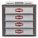 Produktbild RENZ Tastenmodul mit 4 Klingeltaster-Graualuminium (RAL 9007)