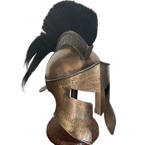 Casque médiéval Battle Edition Spartan en acier forgé aux finitions patinées uniques