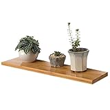 YINGGEXU Regal. Wandregal hängend Schwimmdock Regale-Loft Retro Bambus Holz Regal, Küchen-Wand-Aufbewahrungsplatte Bücherregal Wandbehang Rack dekorative Wand Mounted Regal Eckzarge Schindel Aufbockvo