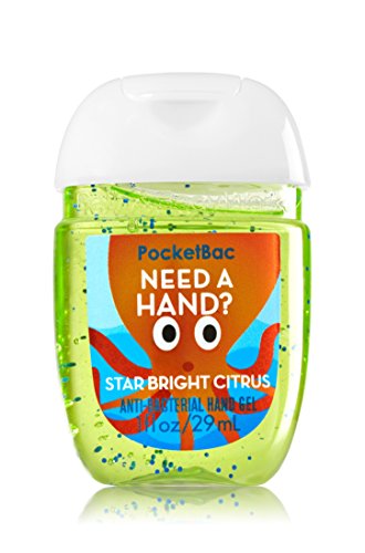 Bath & Body Works "Need A Hand?" Octopus Pocketbac - Star Bright Citrus scented Bath & Body Works Oval Antibacterial Hand Sanitizer Gel
