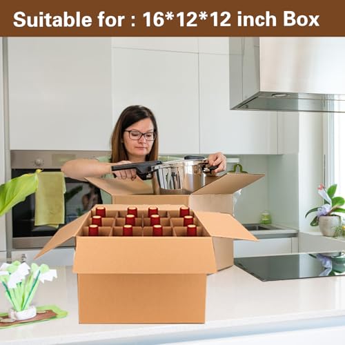 15 Stück Umzugskarton Gläser Trennwand Sets,Trennwände für Versandkartons Kartonfächer Trennwände zum Verpacken Umzugskartons für Glaswaren Geschirr Weingläser