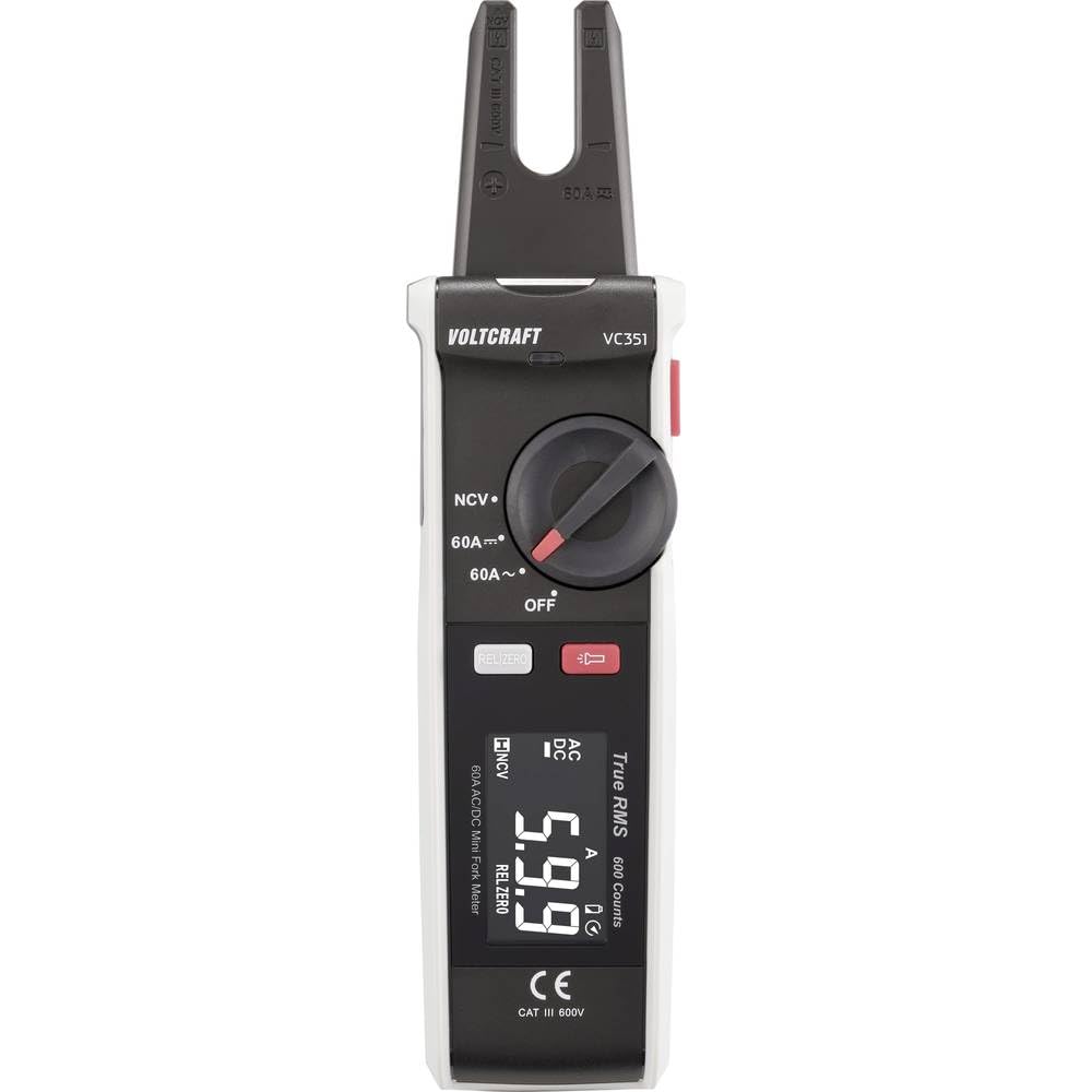 VOLTCRAFT VC-351 Stromzange CAT III 600 V Anzeige (Counts): 600