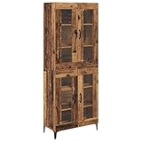 Couleur: Bois ancien Solivagant Haut Armoire Bois Ancien 69,5 x 34 x 180 cm Bois d\'ingénierie,(48.8 KG)