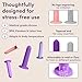 NewFlora Large Silicone Wand Set of 4, Hands Free Suction, Tapered Medical Silicone with Waterproof Storage Bag & Step by Step Instruction Guide