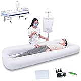 Medizinisches aufblasbares Badewannen-Duschbecken-Kit, Tragbare PVC-Badewanne für Erwachsene mit elektrischer Luftpumpe, Wasserbeutel Kissen, Bad im Bett, Hilfsmittel für älterebettlägerige Patienten