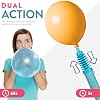 by DECOCHAMP Deco Pumps Mini - mini bomba de aire manual de doble acción de 2 vías, inflador de globos portátil, suministros para globos 4