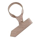 Allegra K Herren Einfarbig Baumwoll Winter Formelle Skinny Self Tie Krawatte Hellbraun 146 cm