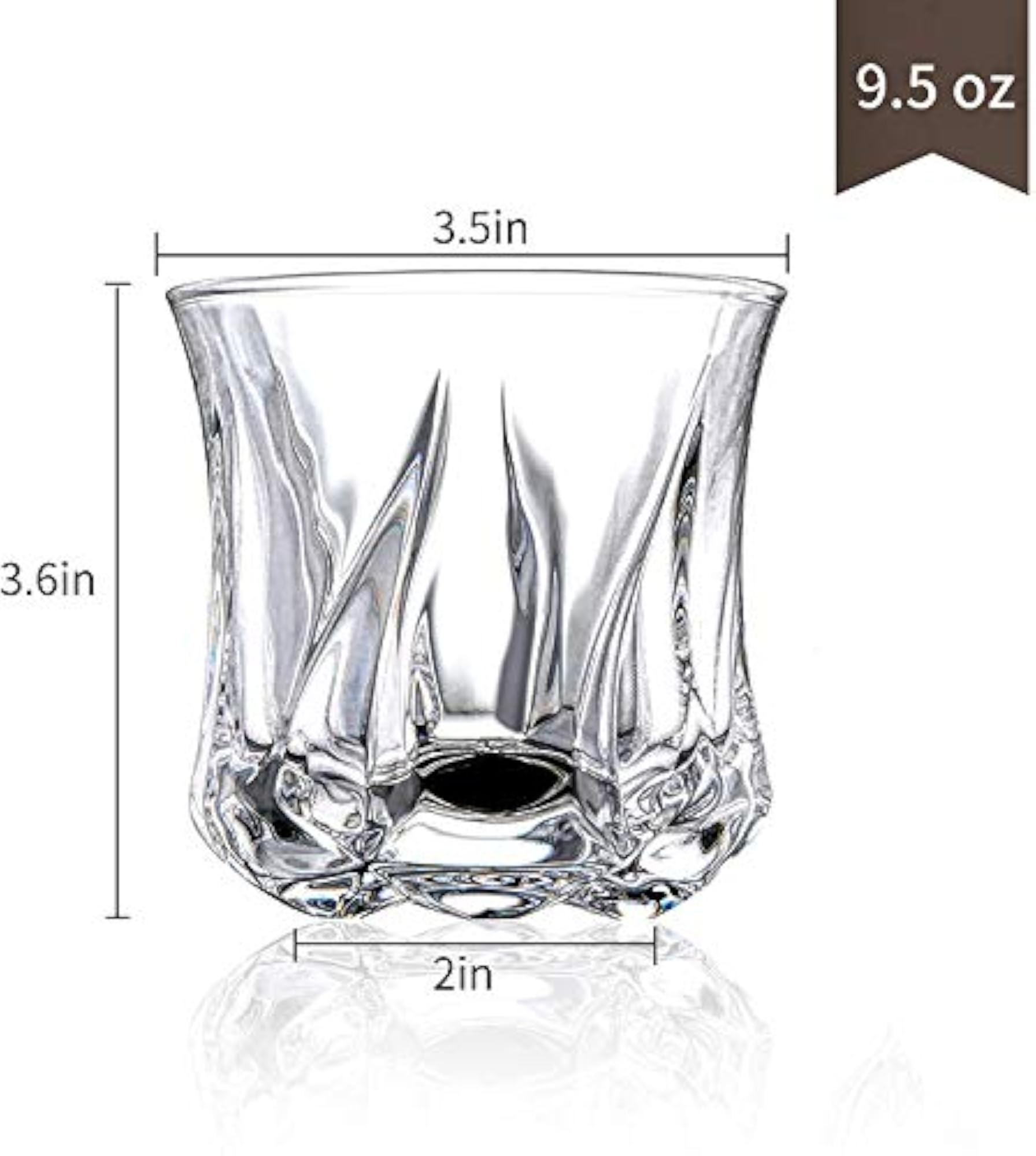 Designer Whiskey & Curve Round Glass Heavy Base, 300 ML