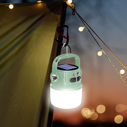 Lampe de camping rechargeable avec lanterne solaire étanche extérieure