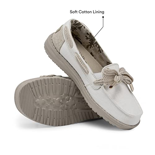 Hey Dude Effie bay, Mocassino Donna, Bianco, 38 EU...