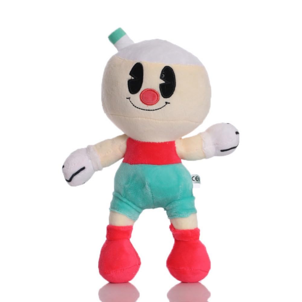 Cuphead Plush Toy Cuphead Mugman King Dice Ms.Chalice Puphead Figure Doll Fans Collection Stuffed Toys (D)
