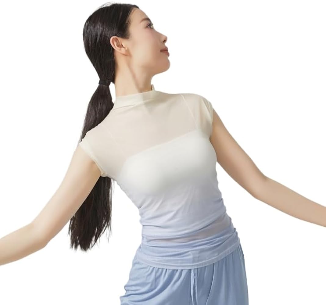 GYM Yoga Long Shirt Damen Langarm Stretch T-Shirt Longsleeve TOP Pilates Sport E - Foto 8