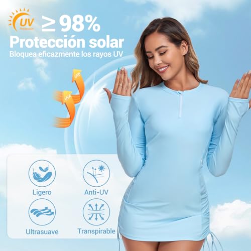 Opiniones de Ropa de natación con protección solar disponible en línea. 12 Imagen adicional