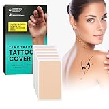 Tattoo Cover Up Makeup Waterproof-Tattoo Cover Up Patches – Ultra Thin Waterproof and Breathable T_attoo Tape for Scars, and Birthmarks, 6-Piece Set
