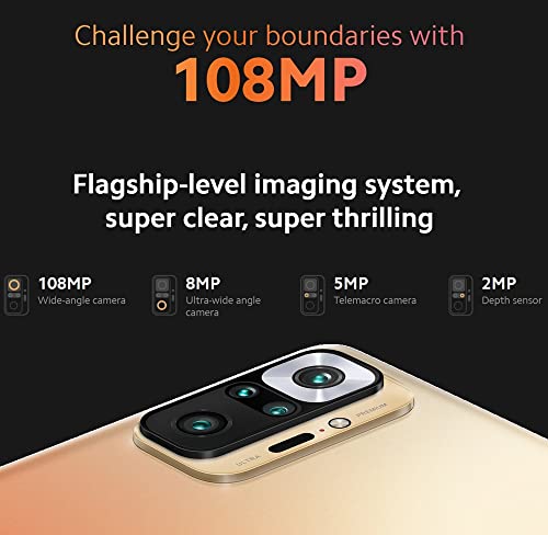 Xiaomi Redmi Note 10 Pro (128Gb, 6Gb) 6.67", Snapdragon 732G, 5020Mah Battery Dual Sim Gsm Unlocked Global 4G Lte (T-Mobile, Metro, Global) International Model (Fast Car Charger Bundle, Glacier Blue) #TOP4