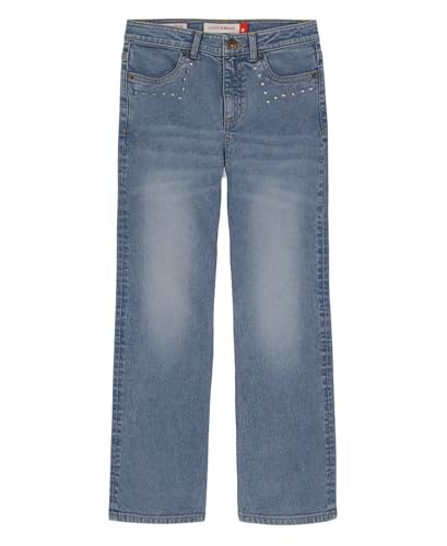 Jeans para niñas de tiro alto Lucky Brand vaqueros elásticos campana con cremallera