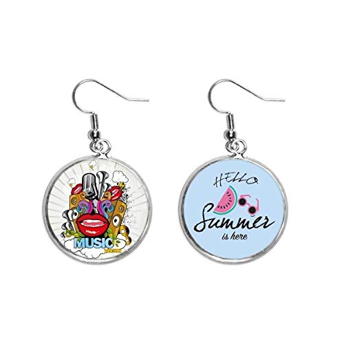 Pendientes de sandía de grafiti urbano para tus looks de terrazas veraniegas