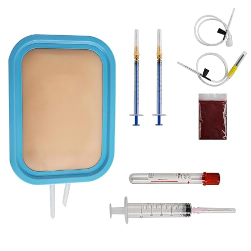 Chirurgisches 4er-Set Injektionstraining mit medizinischem Silikon, IV-Start-Set, realistisches Blut für Medizinstudenten und Krankenschwestern