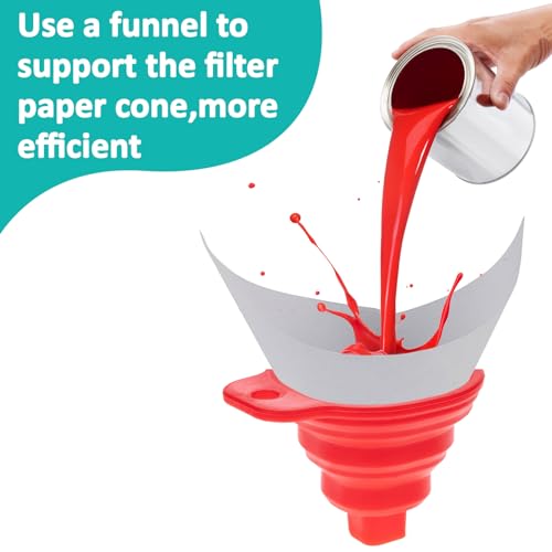 Image of MAQIHAN 50 Paint Strainers Paper Cone - Large Paint Mixing Cup Strainer Fine Mesh Filters Funnel Filter Disposable Spray Gun Sprayer Accessories Automotive Body Repair Paint Tools & Equipment