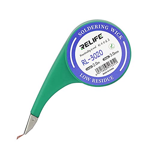 Reflow Relife Mèches à souder adhésives en étain avec rouleau de 2 m de long (RL-3020 3,0 mm 2,0 m) Cover