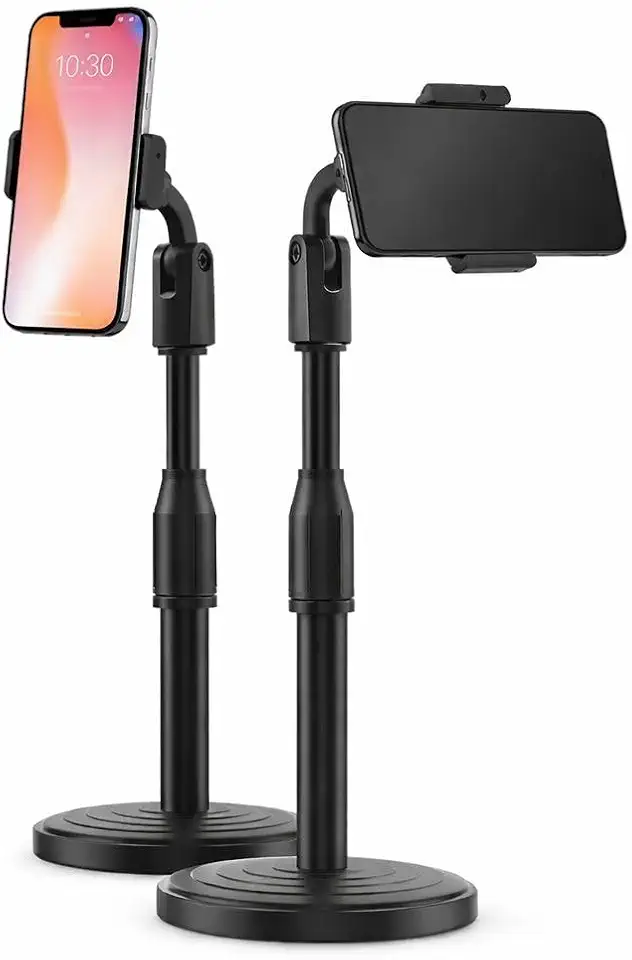 Suporte de Mesa para Celular Universal com Base Estavel Regulagem 360° Selfie Premium