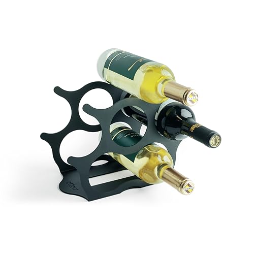 Etterr Portavino per tavolo da pranzo e cucina, organizzatore e supporto in metallo, mobili e accessori