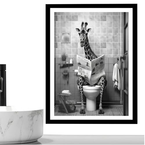 Decoración de pared con jirafa en lienzo: cuadro original para el hogar