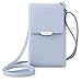 Produktbild ZhengYue Frauen Brieftasche Cross-Body Tasche Leder Geldbörse Handy Mini-Tasche Kartenhalter Schulter Brieftasche Tasche Blau