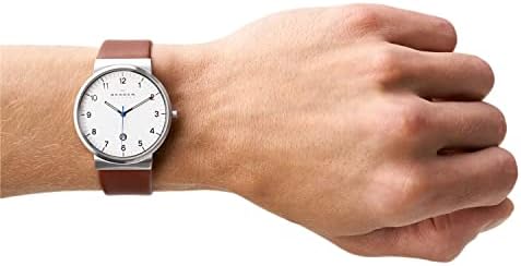 Skagen Men's Analog Quartz Watch with Leather Strap SKW6082