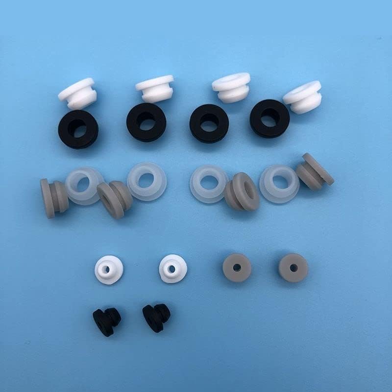 10PCS Silicone Grommet Set - for Cables,Pipes (4.5-50.6mm) - Food Grade Silicone Rubber,Temperature Range -40 to 250℃(Black,SHD048.6)