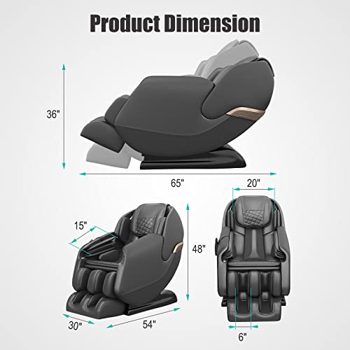 Real Relax Massage Chair, Full Body Zero Gravity Sl Track Shiatsu Massage Recliner Chair With Shortcut Key Body Scan Heat Foot Roller, Ps3100 Black #TOP2