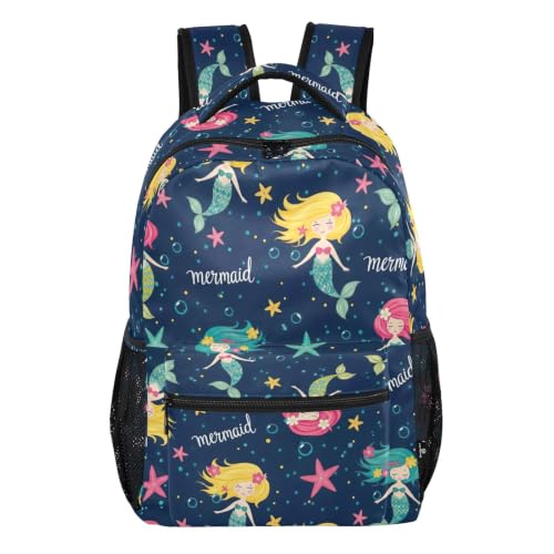 Sac à dos d'école sirènes bleues idéal pour la rentrée et les vacances