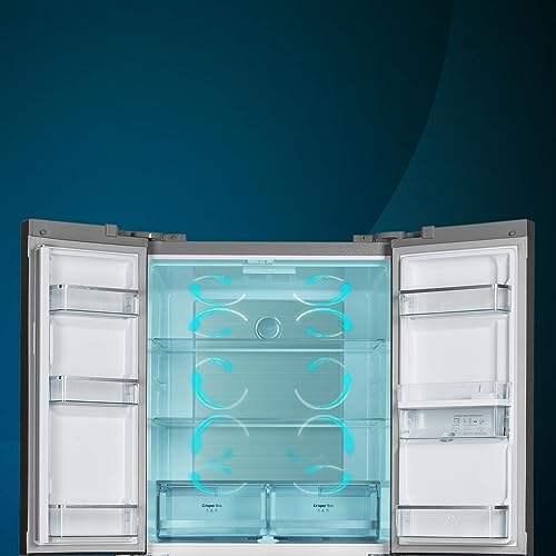 Cecotec Frigorífico Puerta Francesa Inox con Dispensador de Agua de 506L Bolero CoolMarket FD 510 WD Inox E. 183 cm de Alto, 84 cm de Ancho, Motor Inverter Plus, Bajo Consumo, Total NoFrost - imagen 6