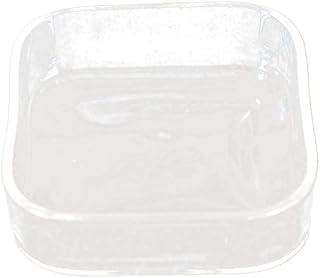 balacoo pet Round Glass Turtle Basin Food Tortoise Feeder reptichip Aquarium Glass Shrimp Feeding Dish Aquarium Food Bowl reptisoil Lizard Feeder Bowl Glass Feeder Bowl Reptile Animal