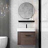 Espace de rangement spacieux : ce meuble de salle de bain dispose d'un buffet design de porte avec une armoire latérale, parfait pour organiser les serviettes et les accessoires de salle de bain. Peut accueillir des articles de lessive hauts ou des produits plus courts comme le gel douche, vous permettant d'organiser vos essentiels librement. Améliorez l'organisation et l'efficacité de votre salle de bain avec cet ajout élégant.