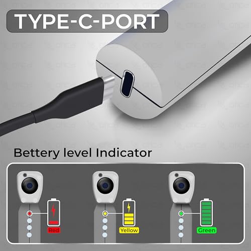 Image of OTICA 3.7V Professional Diagnostic Pocket LED Otoscope | Rechargeable In-Built 3500mAh Battery | Type-C Charging | Adjustable Intensity | 10 Disposable Specula + Spare Glass | 11707 - White